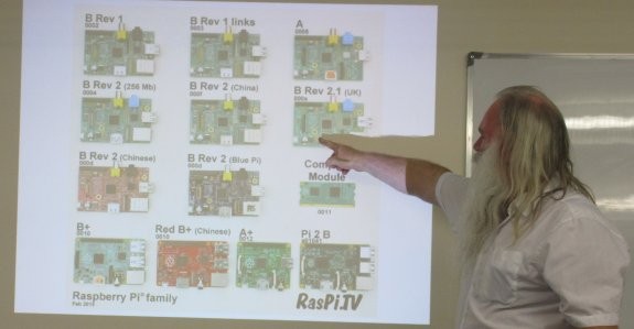 Showing the various models of the Pi since launch