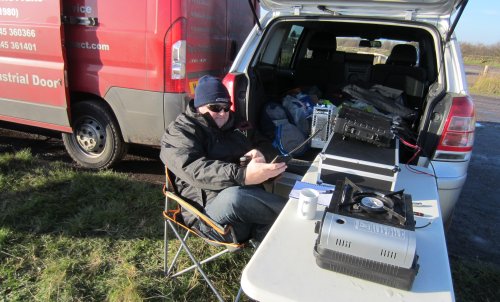 twotree_08dec12_02 Mike M0MMB on Two Tree Island 08 Dec 2012