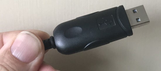 Serial-to-USB programming lead for a Baofeng radio