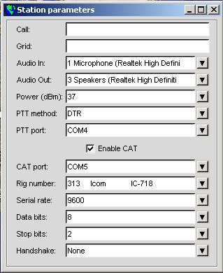 WSPR Settings with icom ic-718 and Digimaster Interface