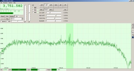 M0KGK SDR Acorn SDR output with M0KGK's SDR Software