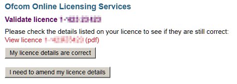 ofcomrevalidation2 Confirm that Ofcom has the correct details