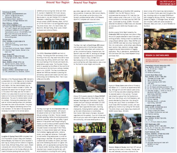 Around Your Region - Radcom July 2015