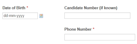 Candidate Number