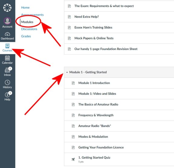 Canvas Modules