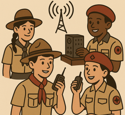 Scouts and cadets using radio tech